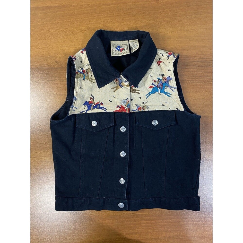 Don't Mess With Texas Western Vest Women’s Small NWT Native Cotton